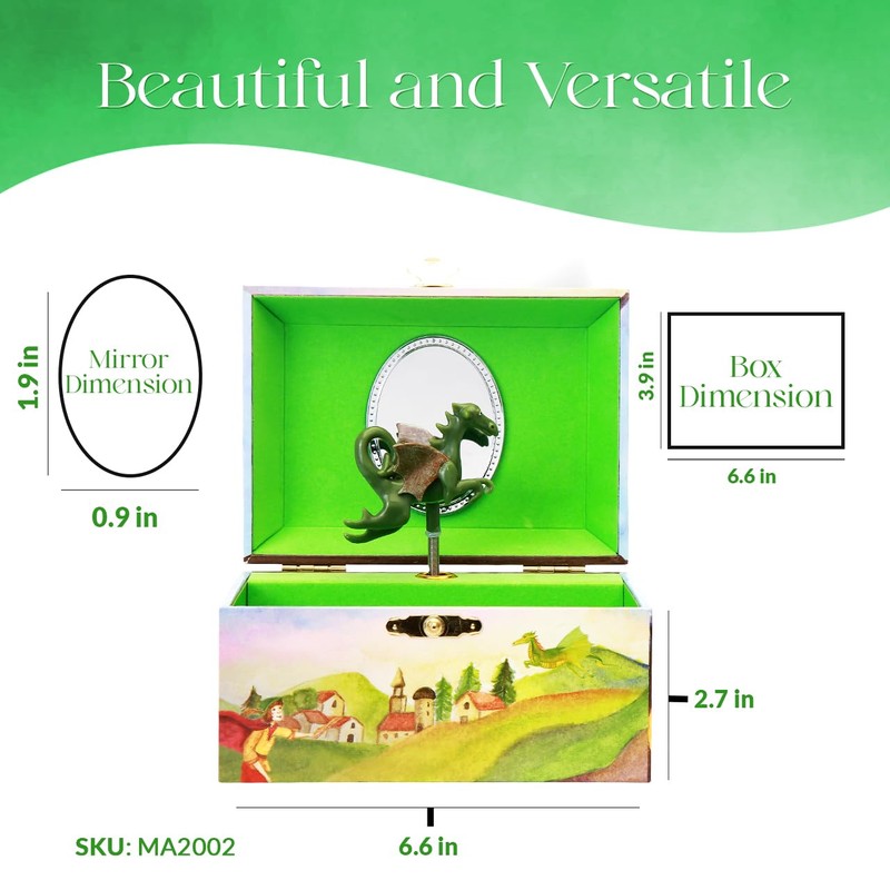 Enchantmints Playful Dragon Musical Jewelry Box for Girls & Boys