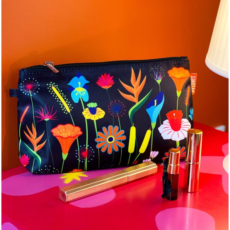 Cosmetic Bag - Zip Glam Black 25 x 14.5 x