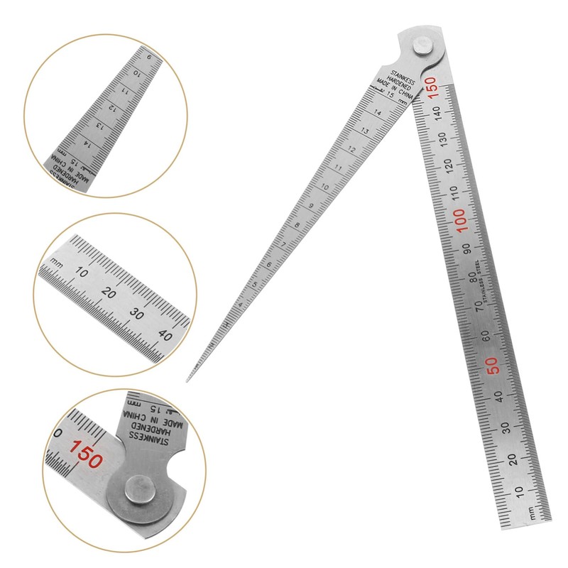 ULTECHNOVO 3sets Stainless Steel Gauge and Straight Ruler for Precision