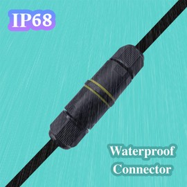 KJH-T Waterproof Junction Box Outdoor Cable Connector IP68 Connector External Sleeve Coupler (Two Pack)
