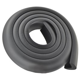 FiveSeasonStuff All Season Premium Foam Cushion Table Edge and Corner Guards / Edge Protectors / Edge Cushion / Edge Guards / Baby Proofing Child Proofing (Jumbo L-Profile Edge Protector Black 1pc 2Metre (T:5-14mm))