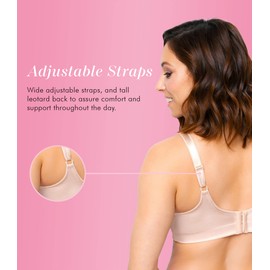 Exquisite Form Womens Intimate Apparel Side Shaping With Lace 5100548 Bra, Rose Beige, 44DD US