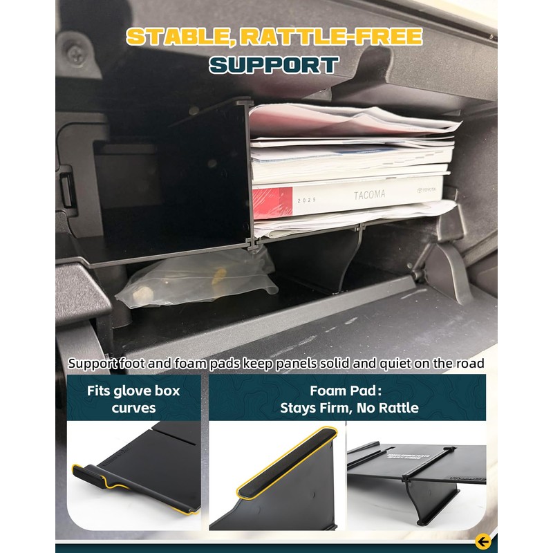 Trumgeta Glove Box Organizer Fit for 2024 2025 2026 Toyota