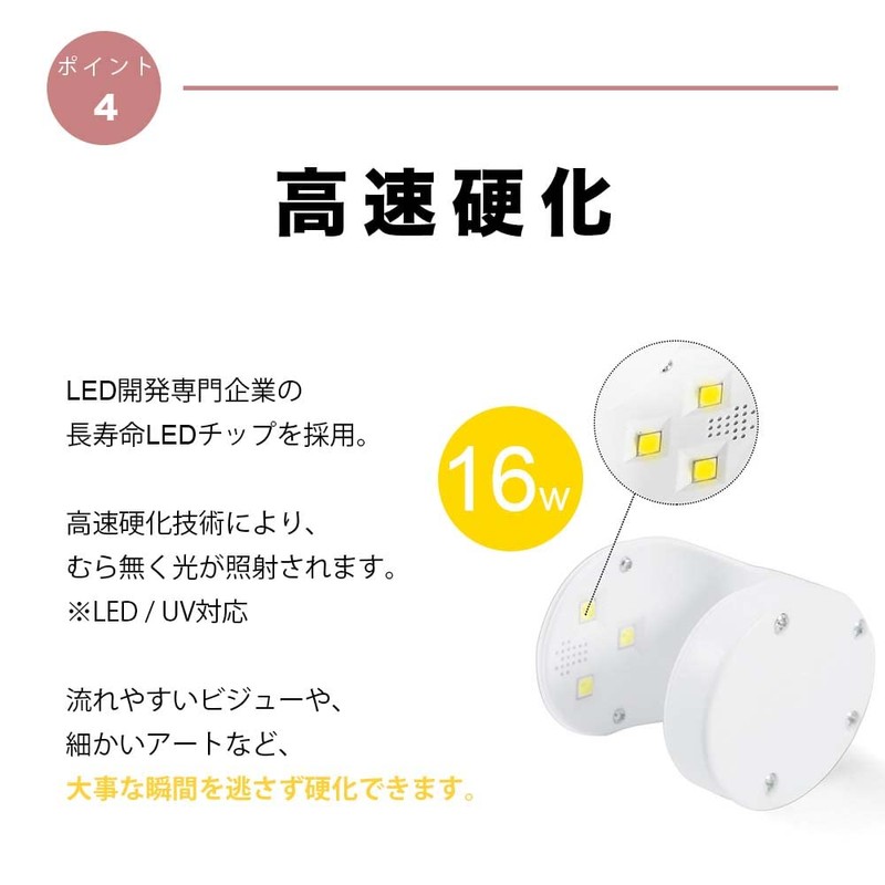 Gel Nail Light, Mini LED + UV, One-Handed, Fast Cure,