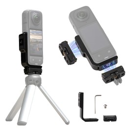 Insta360 X5/X4 Magnetic Mount L Bracket L Shape Vertical Horizontal Mount X5/X4 Adaptive Magnetic Quick Release Base Extension Bracket for X5/X4 Sports Camera Accessories with 1/4 Screws 1/4 Screw