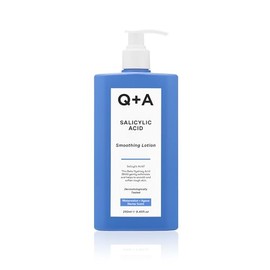 Q+A Loción Suavizante con Ácido Salicílico para Cuidado Corporal Específico, un BHA que exfolia la piel, combate el 'bacne' y la textura no deseada, promueve una piel más suave y saludable, 250 ml.