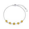 Philip Jones Yellow Crystal Chain Bracelet Created with Zircondia® Crystals