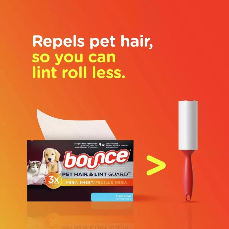 Bounce 210 Hojas Para Secadora Pet Hair & Lint Guard