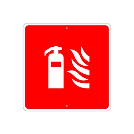 Fire Extinguisher Aluminum Metal 12x12 Sign Fire Fighter Emergency 12x12 Sign