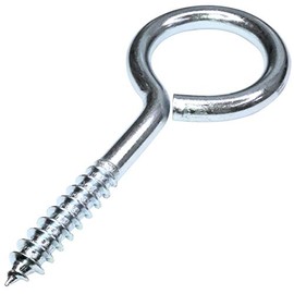 AERZETIX - C47869 - Set of 10 pieces - Screw in ring screw - eye screws - with wood thread - Ø25x50mm - made of galvanised steel - DIY - assembly tool hardware