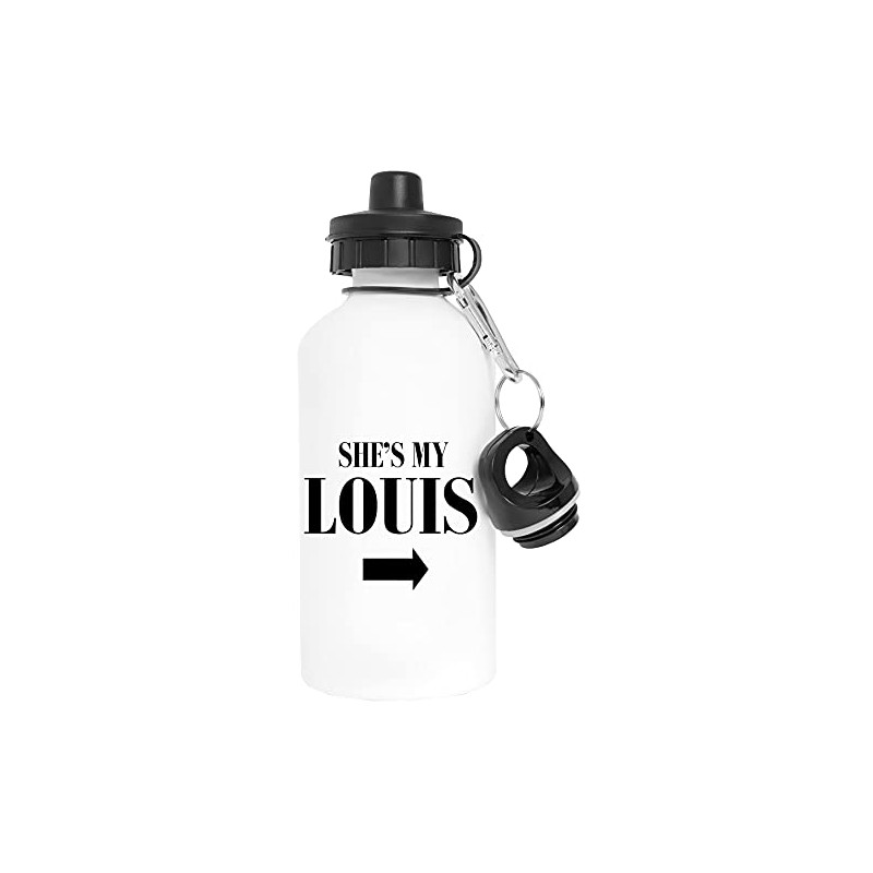 Shes My Louis Aluminium White Water Bottle with Screw Cap