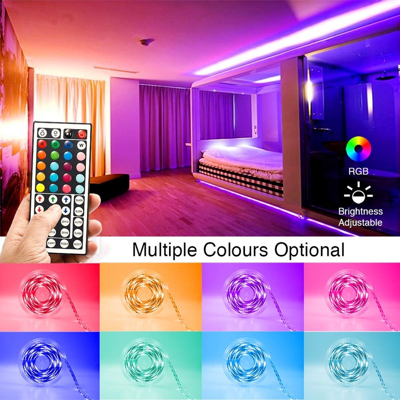phopollo Led Strip Lights Color Changing 32.8ft Flexible 5050 RGB