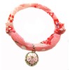 Collar: Cat Collar, Cat Bell Charm (Hydrangea, Plum Peach), Accessory,