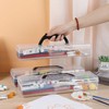 BTSKY 3 Pack Clear Plastic Painting Brush Container with Black