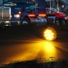 Partsam 2Pcs 2.5 Inch Round Led Side Marker Lights Amber