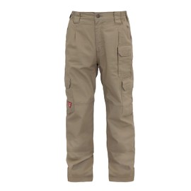 TICOMELA FR Pants for Men Flame Resistant Cargo Pants Lightweight 100% Cotton NFPA2112 7.5oz Khaki Elastic Waist Pants