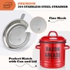 ONEARF Bacon Grease Container with Strainer - Large 46OZ Red