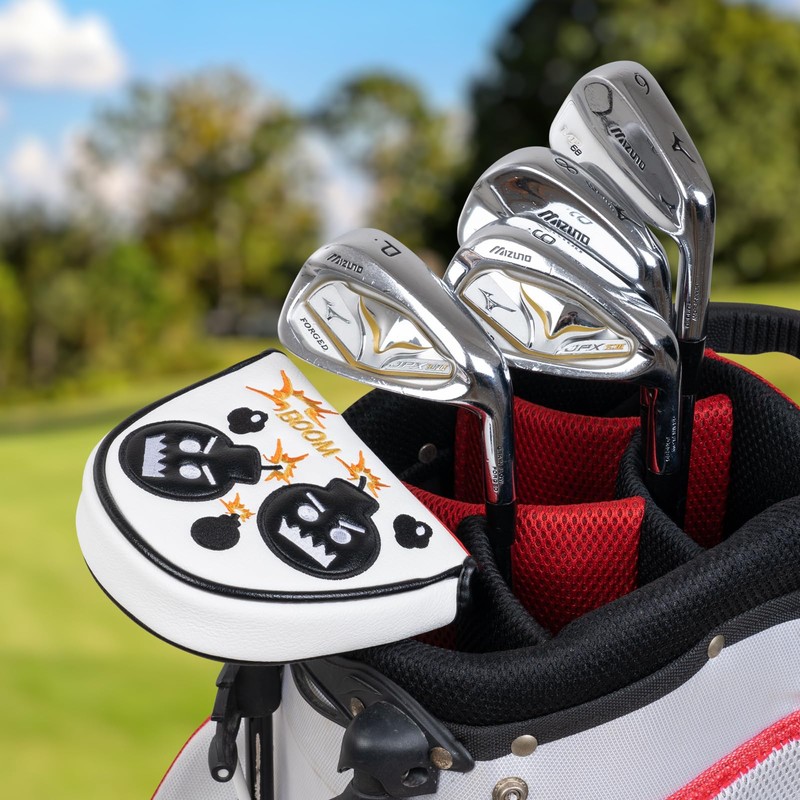 Craftsman Golf Black Bomb Away White Heel Shaft Mallet Putter