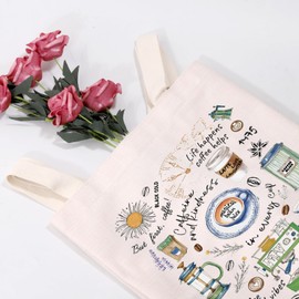 MEIKIUP Coffee Lover Gift Coffee Drinker Shopping Bag Barista Gift Coffee Shop Merchandise Coffee Obsessed Nomad Gift(Coffee lover tb)