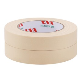 HIZOVSEM Masking Tape 1 inches, 2 Pack Adhesive Painting Tape Bulk for General Purpose Use, 1 inches x 60 Yards x 2 Rolls, 120 Yards in Total