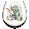 x12 Cute Rabbit Easter Bunny Glass Vinyl Decal Stickers Colour
