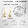 Gold Pendant Earrings for Women, Small Gold Water Drop Earrings