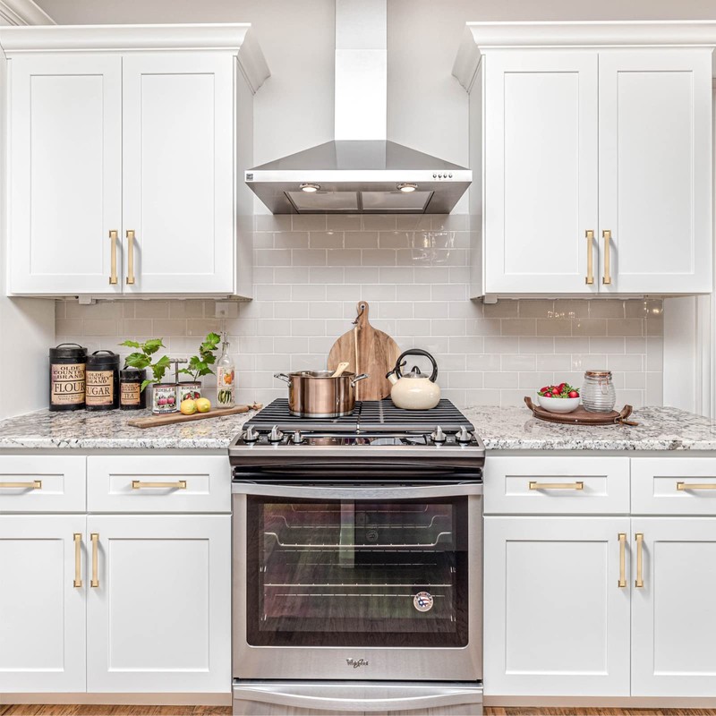 9BUILD 3.75 Inch 10 Pack Kitchen Cabinet Handles Brushed Brass