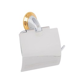 Foset Aqua AQA-82G, Portarrollo metálico Acabado Cromo-Oro Sistema de Montaje para semiempotrar