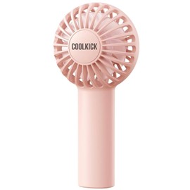 CoolKick Mini Portable Hand Fan Powerful Handheld Fan, USB Rechargeable Small Pocket Fan, 3 Speeds Hand Fan for Travel/Summer/Concerts/Lash, Gifts for Women. Eyelash Fan for Stylish Women (1, Pink)