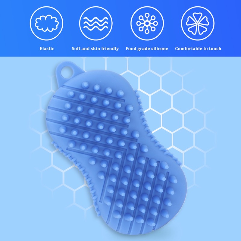 Silicone Bath Brush Men Women Soft Double Sided Exfoliating Massage