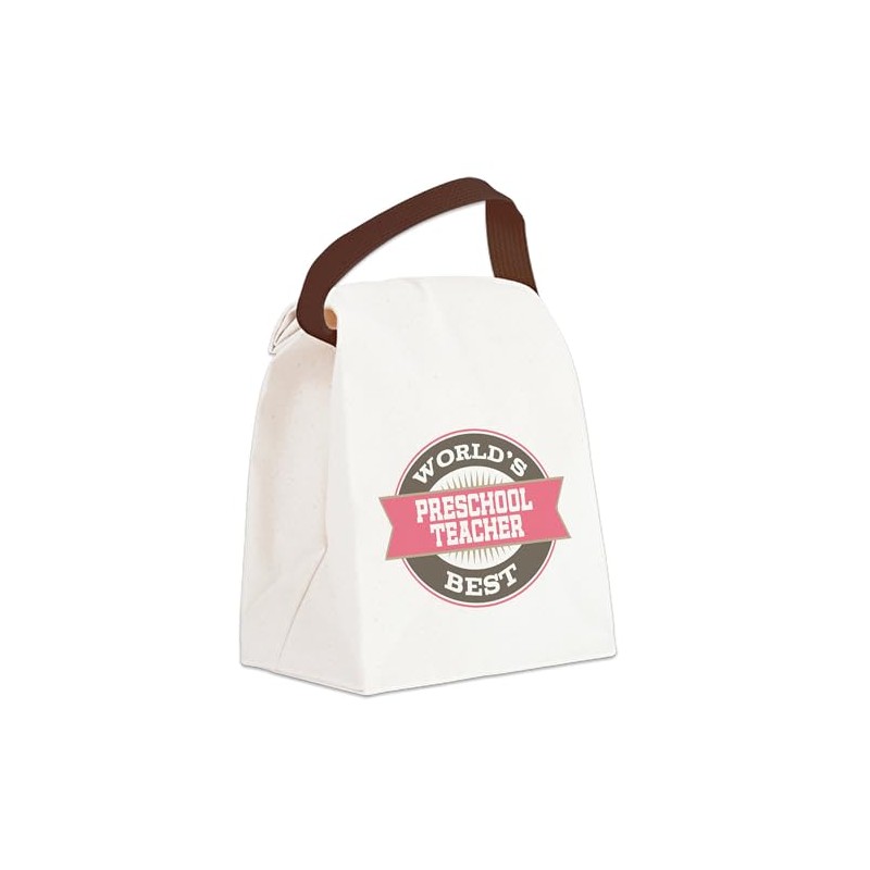 CafePress Preschool Teacher Gift Canvas Lunch Bag with Strap Handle