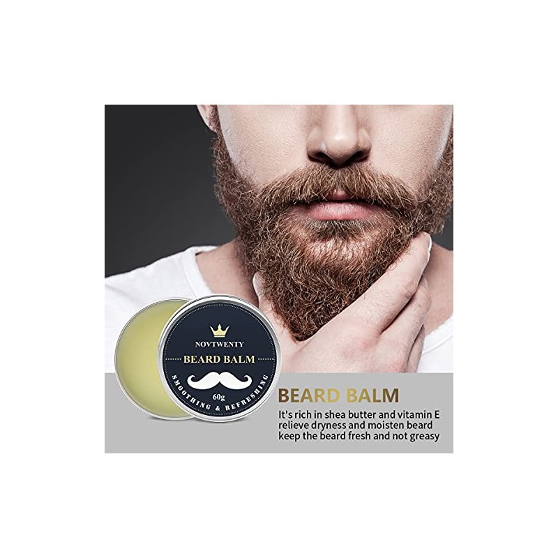 Kit Cuidado Barba Hombres Novtwenty Piezas Lavado Aceite Acondicionador Cepillo