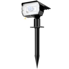 nipify Solar Lights for Outdoor Use with Motion Sensor, 1 Piece 3 Modes Solar Spotlight for Outdoors, IP65 Waterproof Solar Lights for Outdoor Garden, 6500 K Cool White Solar Garden Lights for