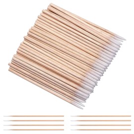 1000 Stück Microblading Wattestäbchen mit Spitze, Wattestäbchen Applikatoren mit Präzisionsspitze, Reinigungsstäbchen Holzstäbchen für Tattoo Mak up Nägel Beauty Wimpernverlängerung(10 cm)