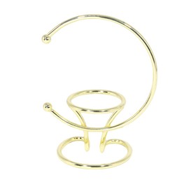 WNJZ - Soporte de exhibición de esfera de metal resistente y precioso soporte de bola de vidrio de mármol, exhibición de globo para habitación y oficina, decoración de huevo celestial (oro 1 soporte de bola)