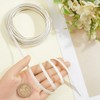 GORGECRAFT 5.5 Yards 5mm White Foldover Leather String 1mm Thick