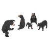 5pcs Black Bear Figure Toys Realistic Wild Animals Bear Action