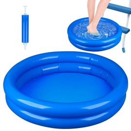 2 Pack Inflatable Pool Foot Bath Basin Swimming Pool Foot Soaking Bath Basin Foot Wash Basin Tub for Pools Entry Ladder Portable Foot Bath Tray with Pump for Above Ground Pools Accessories