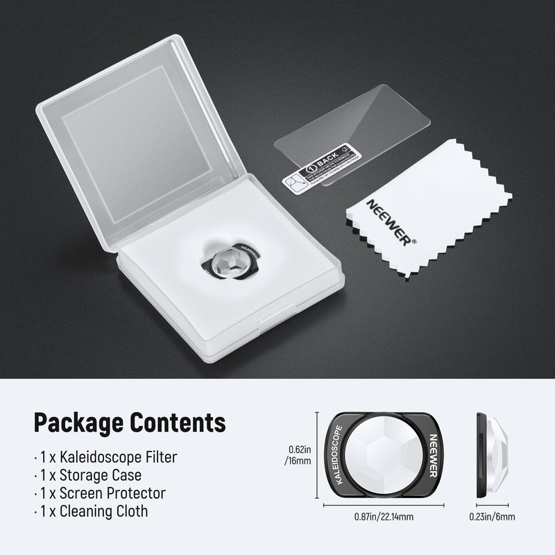 NEEWER Kaleidoscope Prism Filter Compatible with DJI Osmo Pocket 3