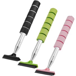 Retractable Car Side Mirror Squeegee, BENACES 3 Pack Portable Telescopic Car Rearview Mirror Wiper, Car Mirror Squeegee Auto Glass Squeegee Long Handle Cleaning Tool for All Vehicles