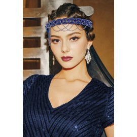 BABEYOND 1920s Flapper Headpiece Roaring 20s Headband Great Gatsby Headband Chain for Women Vintage Hair Accessory