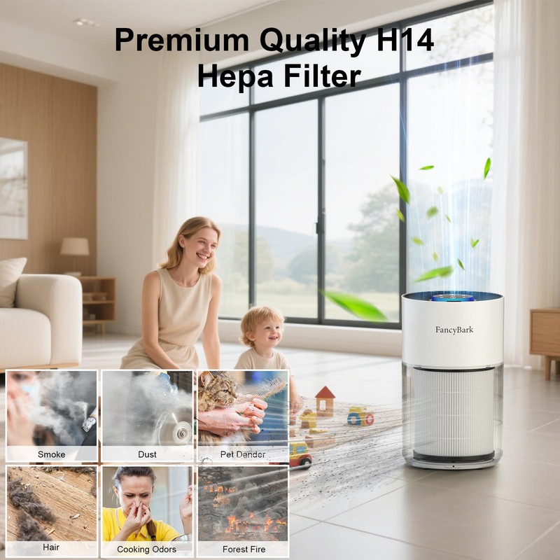 Replacement Filter Compatible with Fancybark ZQA-4000A Air Purifier, 3-in-1 True