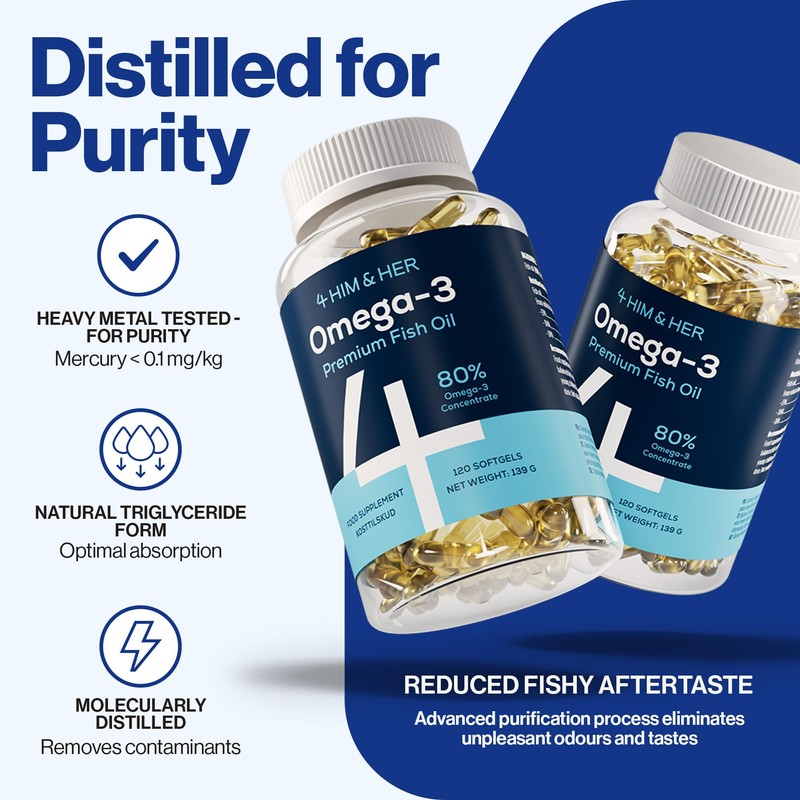 4 4 HIM & HER Omega-3 Capsules High Strength -