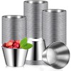 100 Pcs 2.5oz Stainless Steel Sauce Cups Dipping Cups Mental