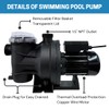 FOTING In/Above Ground Pool Pump, Self Primming (Single Speed, 1.5HP,