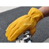 NAPA Deerskin Deerskin Plain Leather Gloves Black & Gold M