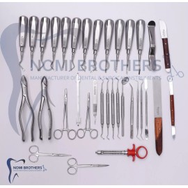 NOMI BROTHERS GERMAN 74 PC ORAL DENTAL SURGERY EXTRACTING ELEVATORS FORCEPS INSTRUMENT KIT SET