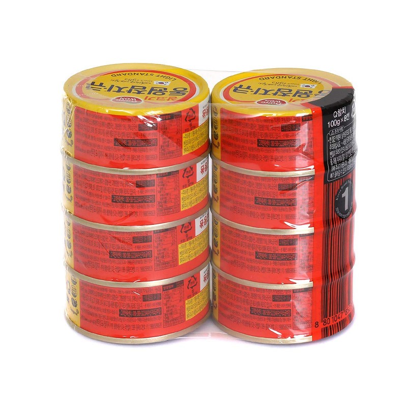 Dongwon Q - Light Standard Tuna, 100g (Pack of 8)