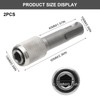 APOMOONS 2 Pcs SDS Plus Adapter, 6.35 mm Silver Bit