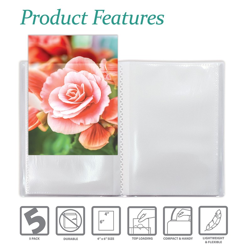 Better Office Products 24 Photo Mini Photo Album, 4 x